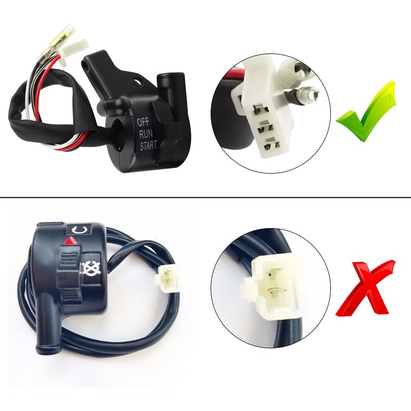 FLYPIG Throttle Housing Switch Start for Yamaha PW 50 PW50 PY50 Peewee 50 Pit Dirt Bike Case Kill Off Run Start Switch 1990-2014 - Image 3